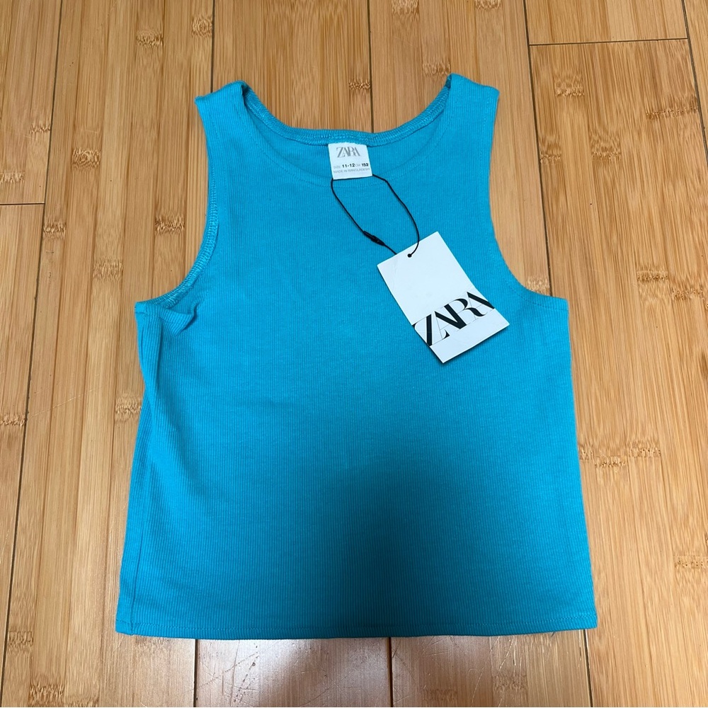 ZARA kids turquoise tank top 🩵 NWT